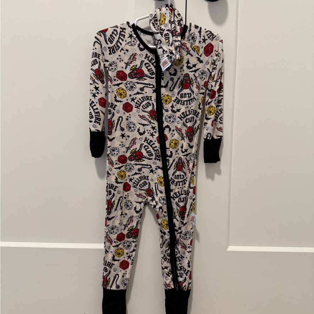 Bamboo Bliss Hellfire Club Print & Matching Bow